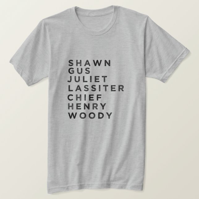 PSYCH CHARAKTER Fan T-Shirt (Design vorne)