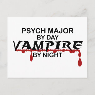 Psych Major Vampire by Night Postkarte