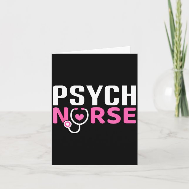 Psych Nurse Believe In Yourself Sitive Quote Desig Karte (Vorderseite)