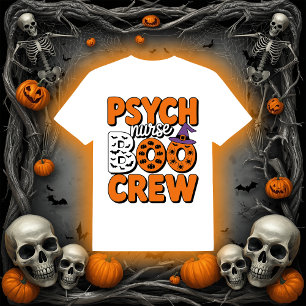 Psych Nurse BOO Crew Halloween RN T-Shirt