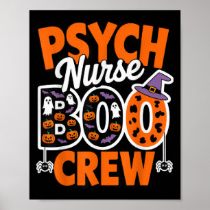 Psych Nurse Boo Crew Psychische Gesundheitsgeister Poster