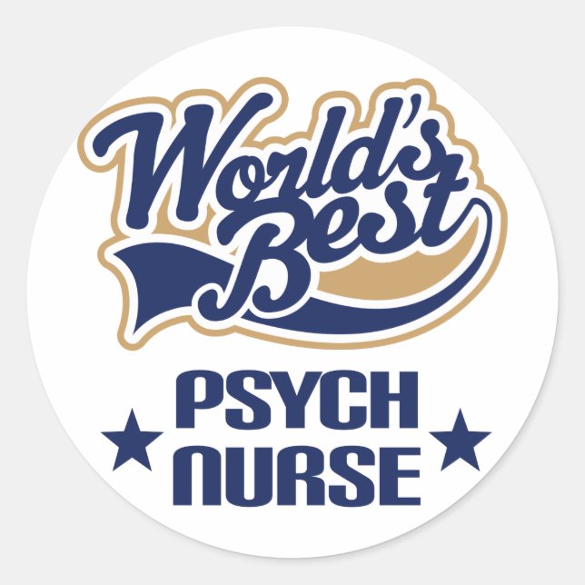 Psych Nurse Geschenk Runder Aufkleber (Vorderseite)