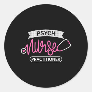 Psych Nurse Practitioner Np-Psychiatric Tal Healt Runder Aufkleber