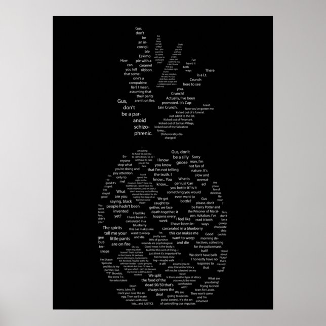 Psych Quotes Ananas Poster (Vorne)