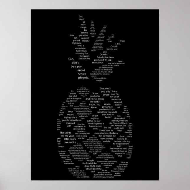 Psych Quotes Ananas Poster (Vorne)