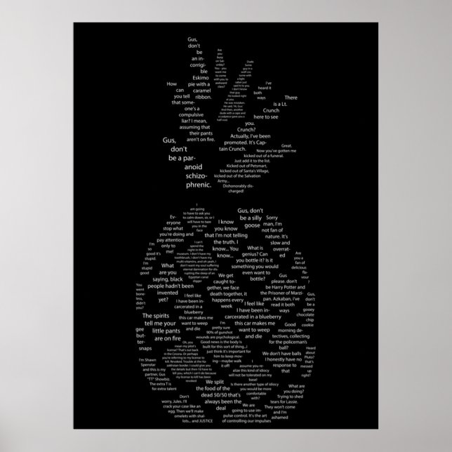 Psych Quotes Ananas Poster (Vorne)