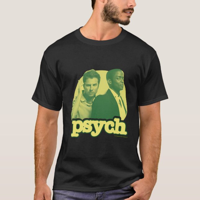 Psych Shawn Spencer und Gus T-Shirt (Vorderseite)