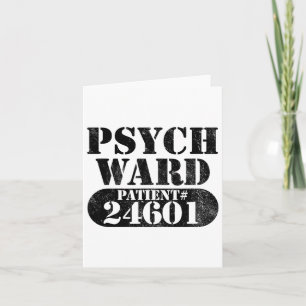 Psych Ward entkam dem Halloween-Costum eines psych Karte