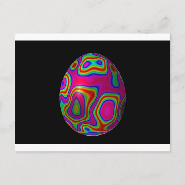Psychadelic Easter Egg 5 Feiertagspostkarte (Vorderseite)