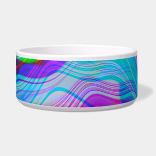 Psychadelic Liquid Abstraktes Muster Blau Napf