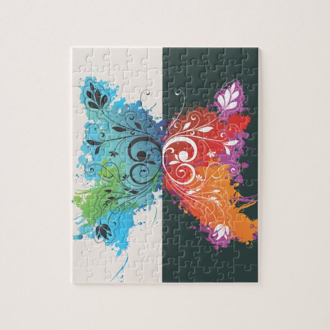 Psychadelic Schmetterling Puzzle (Vertikal)