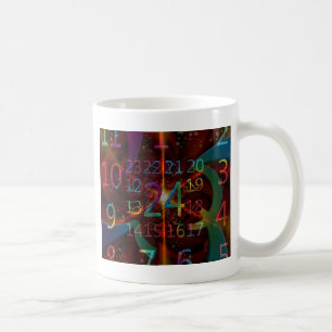Psychadelische Zahlenmuster, faszinierendes Design Tasse