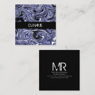 Psychadelischer Abstract DJ Business Musicproduzen Quadratische Visitenkarte