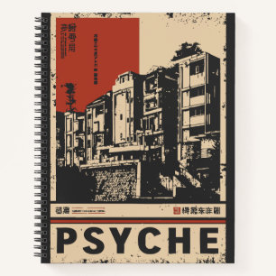 PSYCHE Japanisch Inspiriert Städtedenken Notizbuch