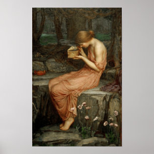 Psyche Opening Golden Box Wasserhouse Poster Print