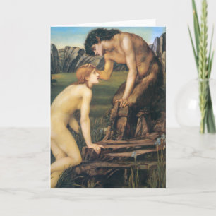 "Psyche und Pan", von Edward Burne-Jones Karte
