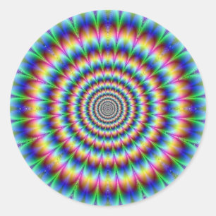 Psychedelia Runder Aufkleber