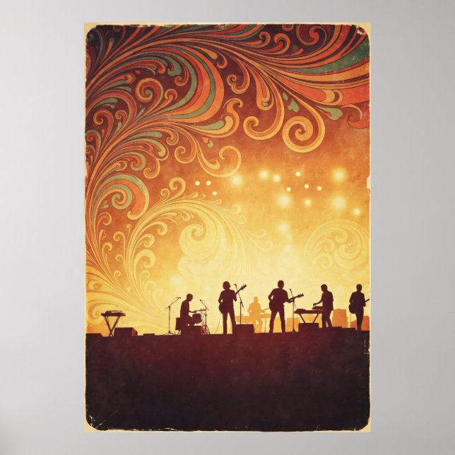 Psychedelic 70er Music Festival Poster (Vorne)