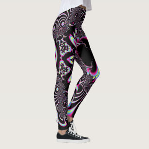 Psychedelic Acid Trip Fraktal Abstrakte digitale K Leggings