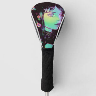 Psychedelic Anime Girl Golf Headcover