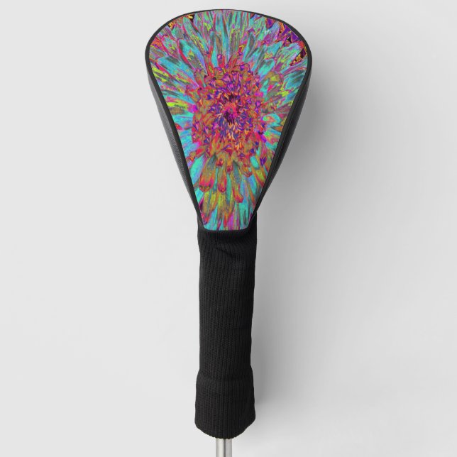 Psychedelic Aquamarin Blue Abstrakt Decorative Dah Golf Headcover (Vorderseite)