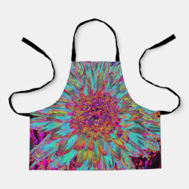 Psychedelic Aquamarin Blue Abstrakt Decorative Dah Schürze