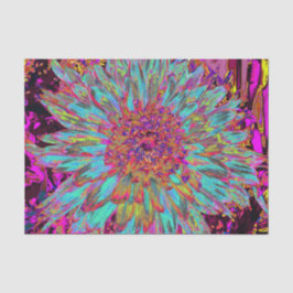 Psychedelic Aquamarin Blue Abstrakt Decorative Dah Seidenpapier