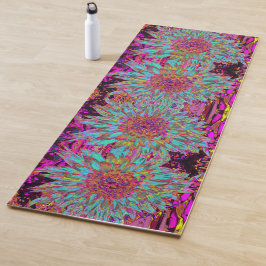 Psychedelic Aquamarin Blue Abstrakt Decorative Dah Yogamatte