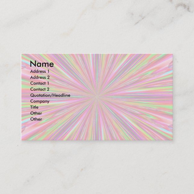 PSYCHEDELIC ART FUN BUSINESS CARD VISITENKARTE (Vorderseite)
