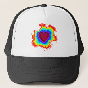 Psychedelic Aura Dual Heart Truckerkappe