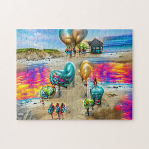 Psychedelic Balloons Willkommen Zuhause Jigsaw Puz Puzzle
