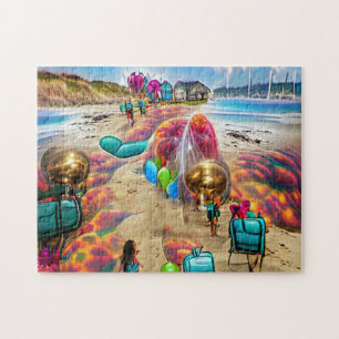 Psychedelic Balloons Willkommen Zuhause Jigsaw Puz Puzzle