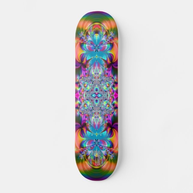 Psychedelic_Billows_Forth_V2 Skateboard (Vorderseite)