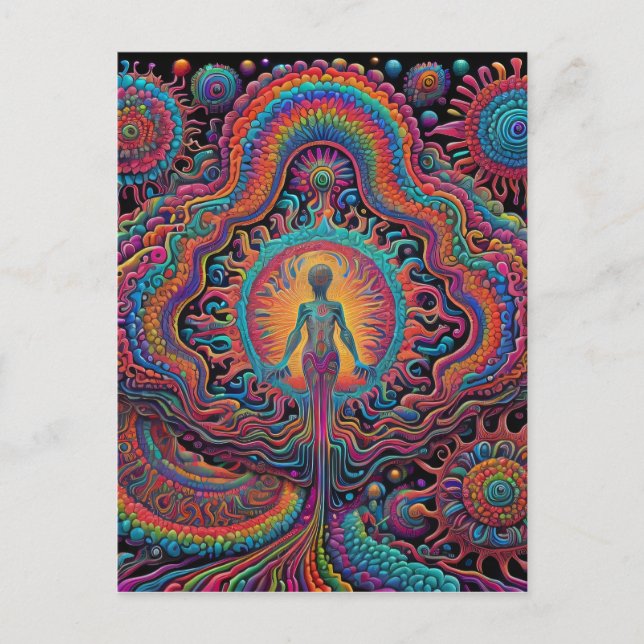 Psychedelic Birth Art Postkarte (Vorderseite)