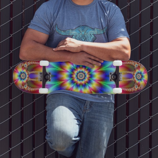 Psychedelic Blume Power Skateboard (Außenbereich 3)