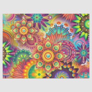 Psychedelic Blume Seidenpapier