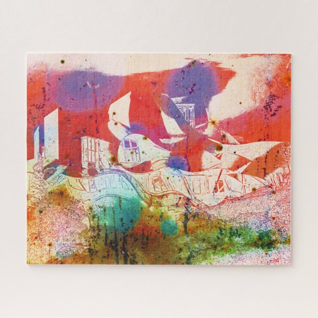 Psychedelic Bodegas Marques de Riscal SPAIN Puzzle (Horizontal)