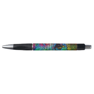 Psychedelic Bubble Burst Abstrakt Daisies Kugelschreiber