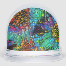Psychedelic Bubble Burst Abstrakt Daisies