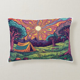 Psychedelic camping cushion dekokissen
