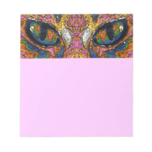 Psychedelic Cat Eyes Notepad Notizblock