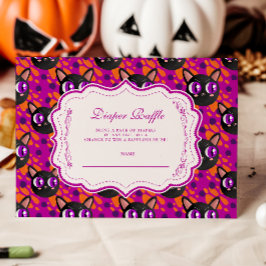 Psychedelic Cat Halloween Diapper Raffle Begleitkarte