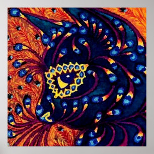 "Psychedelic Cat" von Louis Wain Poster