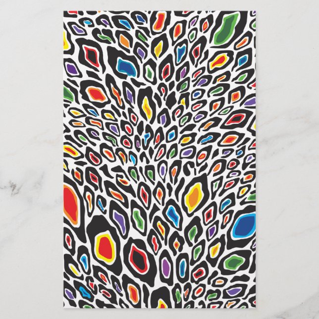 Psychedelic Cheetah Briefpapier (Vorderseite)