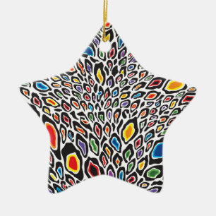 Psychedelic Cheetah Keramikornament