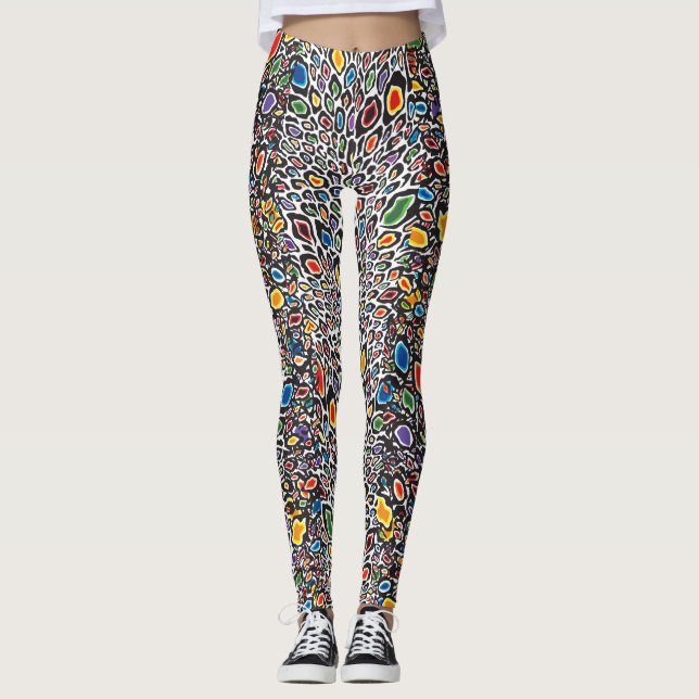 Psychedelic Cheetah Leggings (Vorderseite)