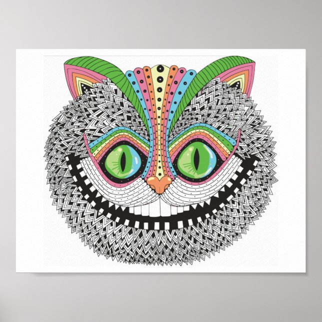 Psychedelic Cheshire Cat Poster (Vorne)