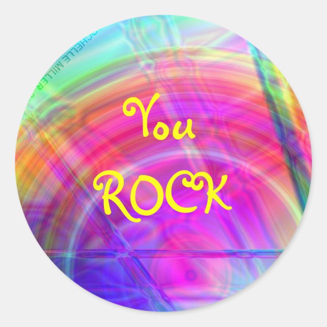 Psychedelic Circle Sticker (Vorderseite)