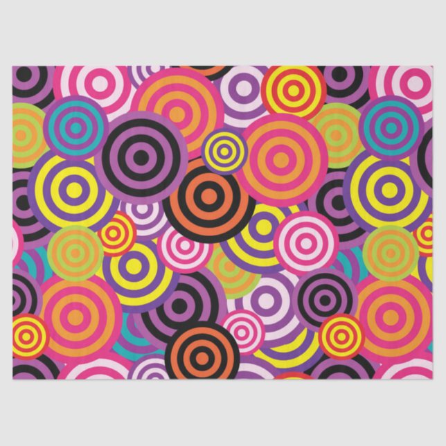 Psychedelic Circles Tissue Seidenpapier (Vorderseite)