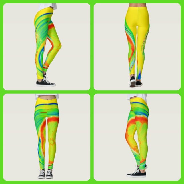 Psychedelic Citrus Bright farbenfroh Leggings (Von Creator hochgeladen)